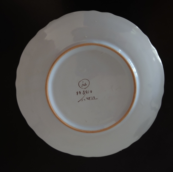 PV Peasant Village Two Cup Saucer Sets Blue Floral Italian Handmade Pottery - Picture 11 of 11